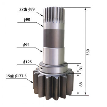 GEARS SERIES | SWING SHAFT PC200-6 | 6d102